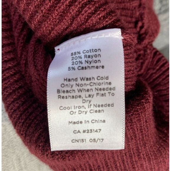 Talbots Warm, Cozy Womens XS Burgundy Knit Sweater Tunic XS - Picture 9 of 10